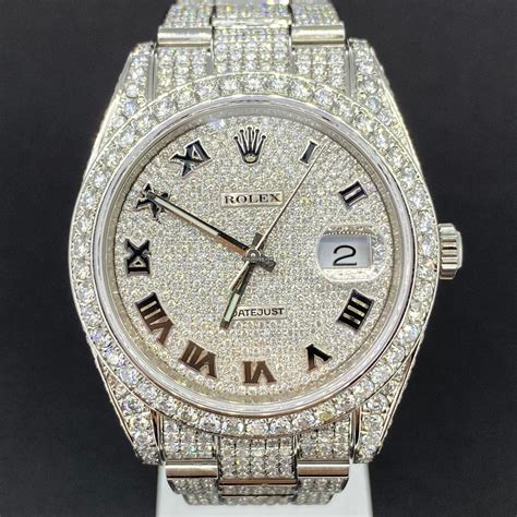 iced rolex datejust 41mm|iced out rolex price.